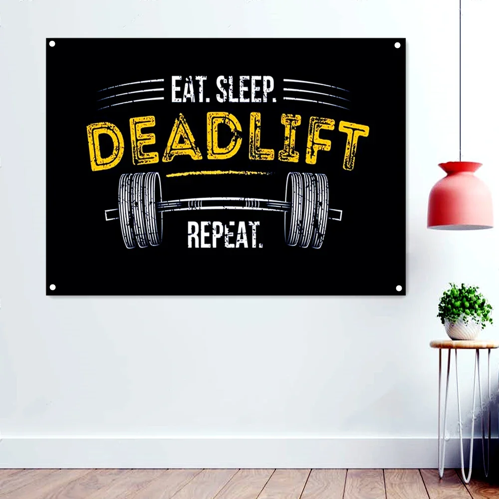 Yoga Fitness Quotes - 먹어. 수면. 데드리프트 반복