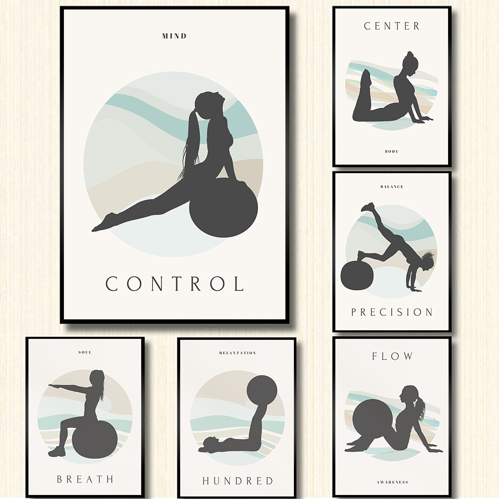 Yoga Fitness Quotes - 미니멀리스트 필라테스 요가 피트니스 소녀, 운동