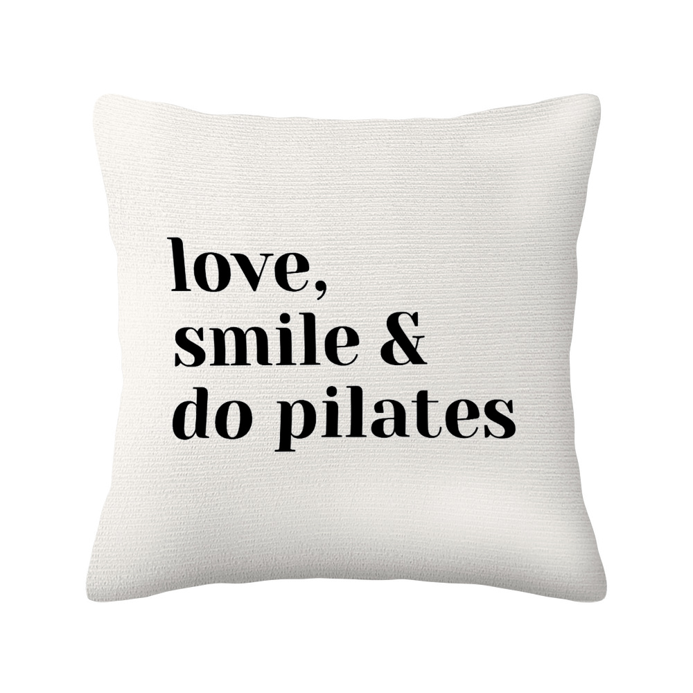 러브 스마일 도 필라테스 베개 커버, 재미있는 피트니스 - Yoga Fitness Quotes 리뷰 및 가격