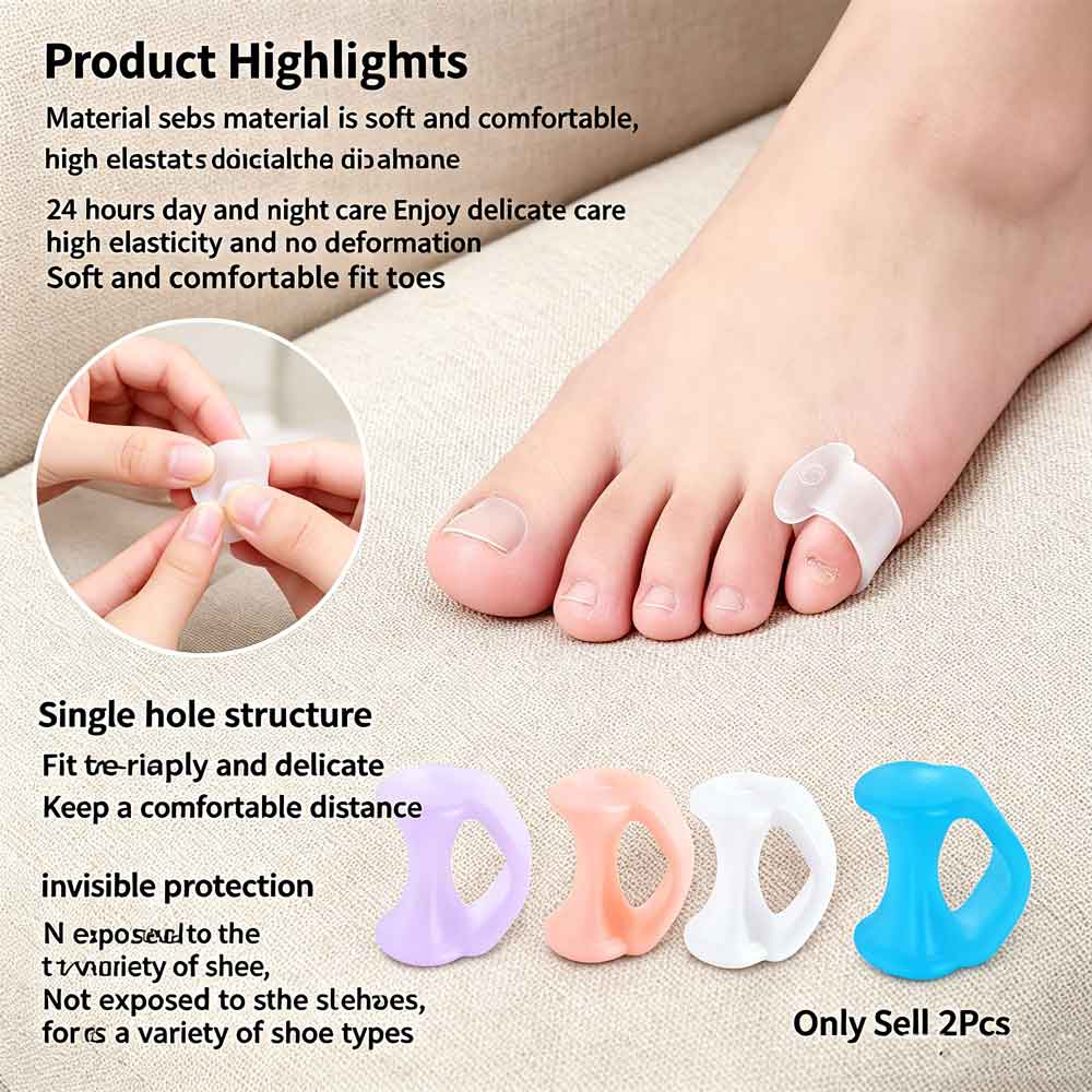 2개입 실리콘 발가락 외반증 교정기 페디큐어 정형외과용 - Yoga Toe Separator 리뷰 및 가격