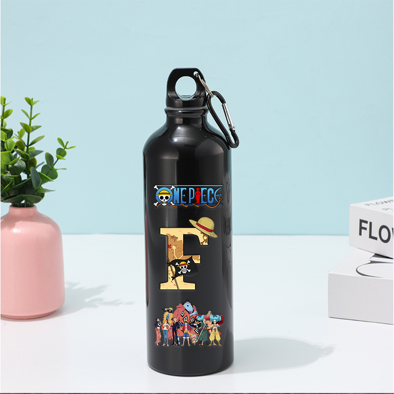 500ML 원피스 레터 A-Z 스포츠 물병 루피 조로  - Yoga Fitness Zone 리뷰 및 가격