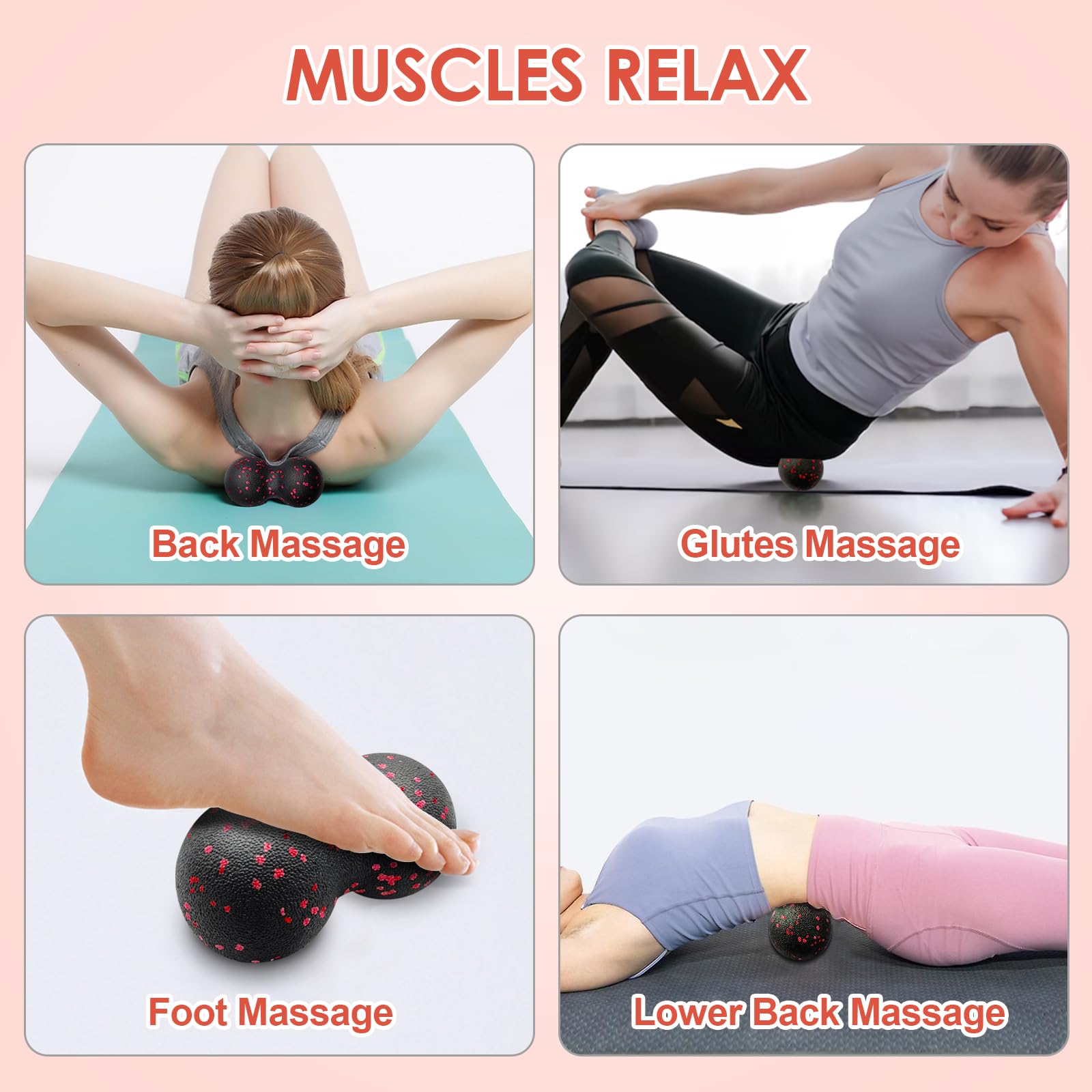 중공 요가 롤러 마사지 땅콩 공 세트 허리 통증 다리를 - Shoulder Massage Ball 리뷰 및 가격