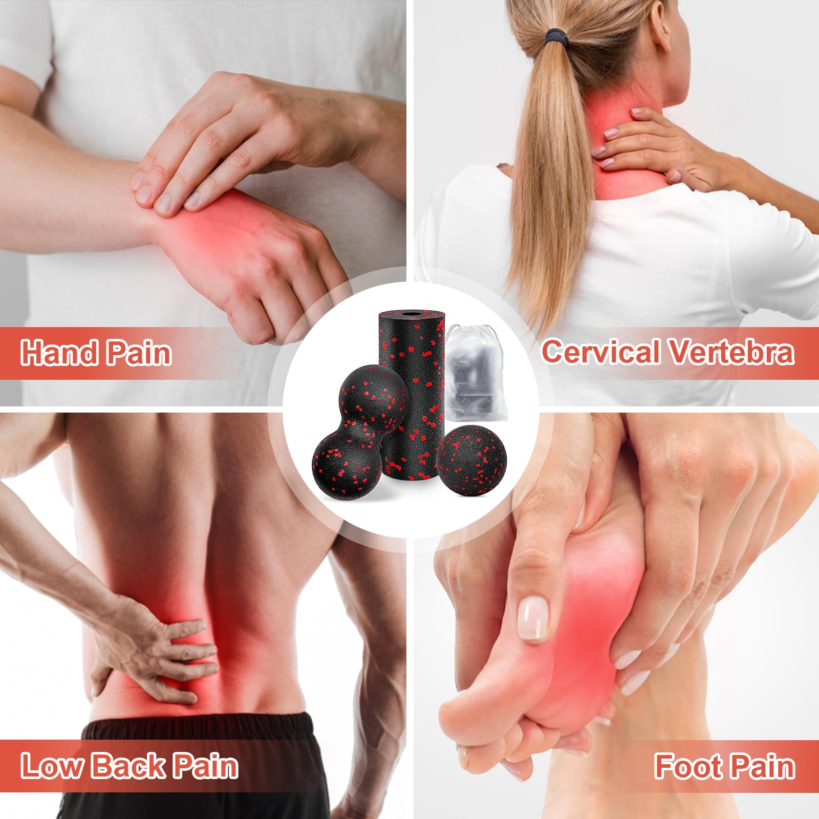 중공 요가 롤러 마사지 땅콩 공 세트 허리 통증 다리를 - Shoulder Massage Ball 리뷰 및 가격