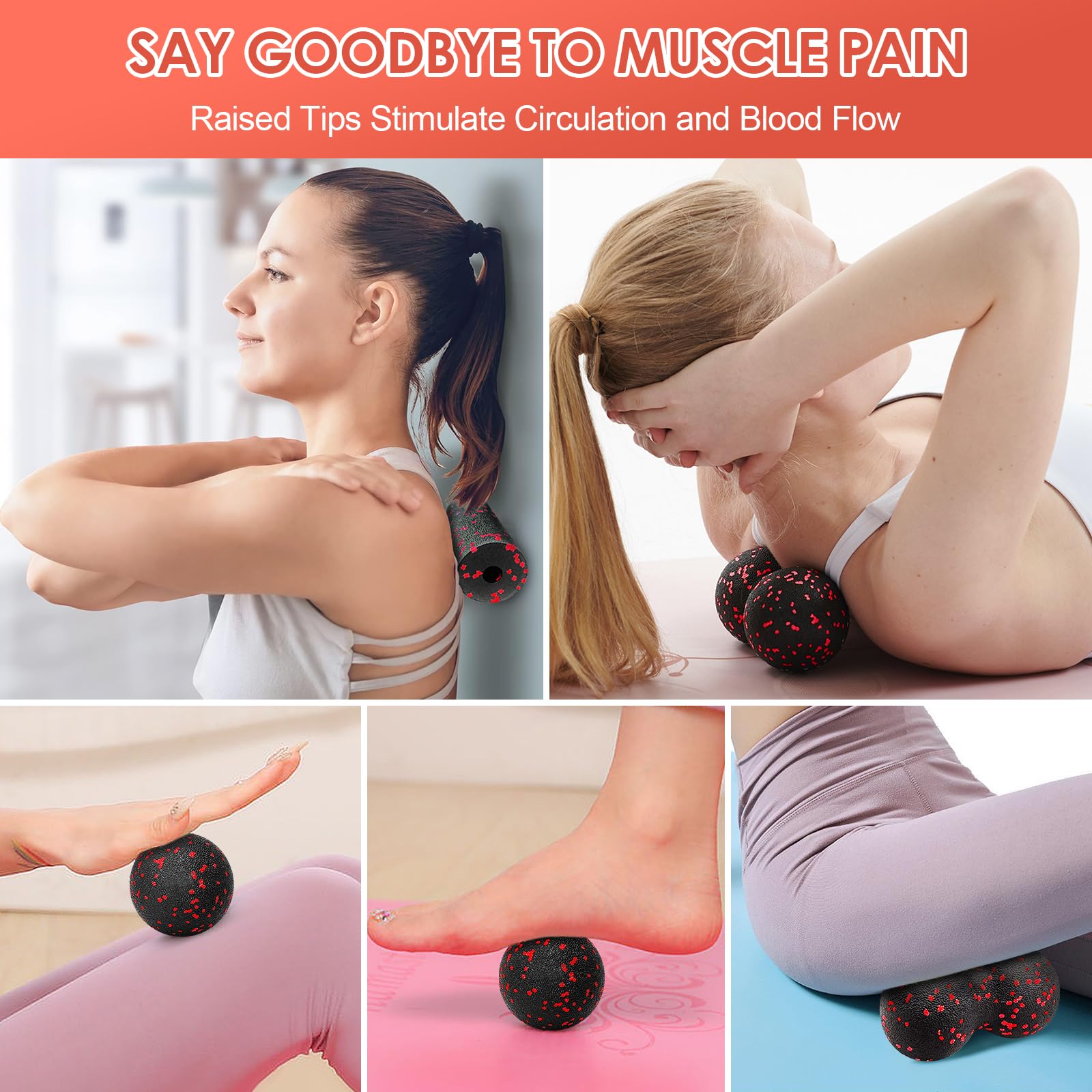 중공 요가 롤러 마사지 땅콩 공 세트 허리 통증 다리를 - Shoulder Massage Ball 리뷰 및 가격
