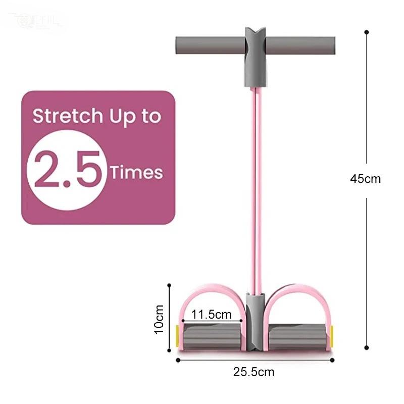 새로운 4-튜브 저항 밴드 요가 페달 풀러 탄성 풀 로 - Yoga Pedal Puller Fitness Equipment 리뷰 및 가격