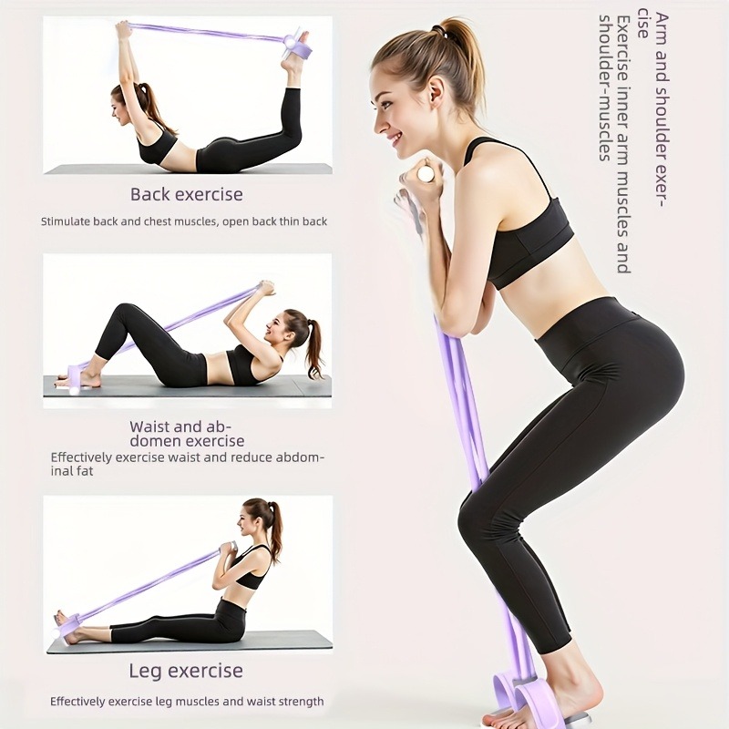 4튜브 페달 저항 밴드 다기능 텐션 로프 탄성 요가 풀 - Yoga Pedal Puller Fitness Equipment 리뷰 및 가격