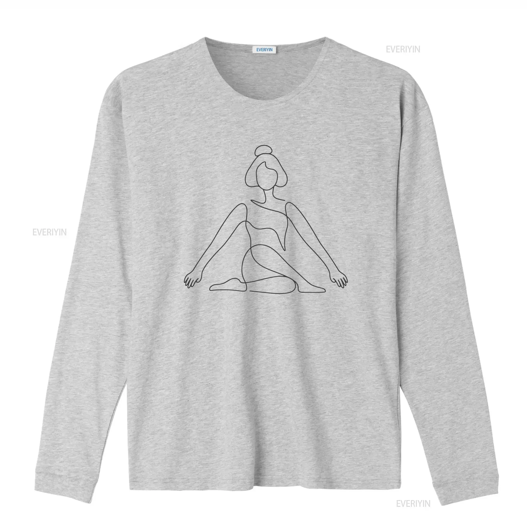 원라인 요가 포즈 티셔츠 미니멀리스트 명상 젠 웰니스  - Zen Yoga Fitness 리뷰 및 가격