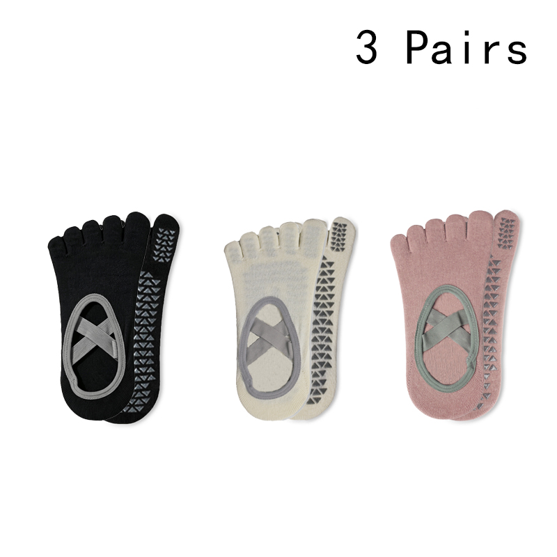 3 쌍 얇은 여성 요가 양말 다섯 발가락 미끄럼 방지  - Yoga Toe Separator 리뷰 및 가격