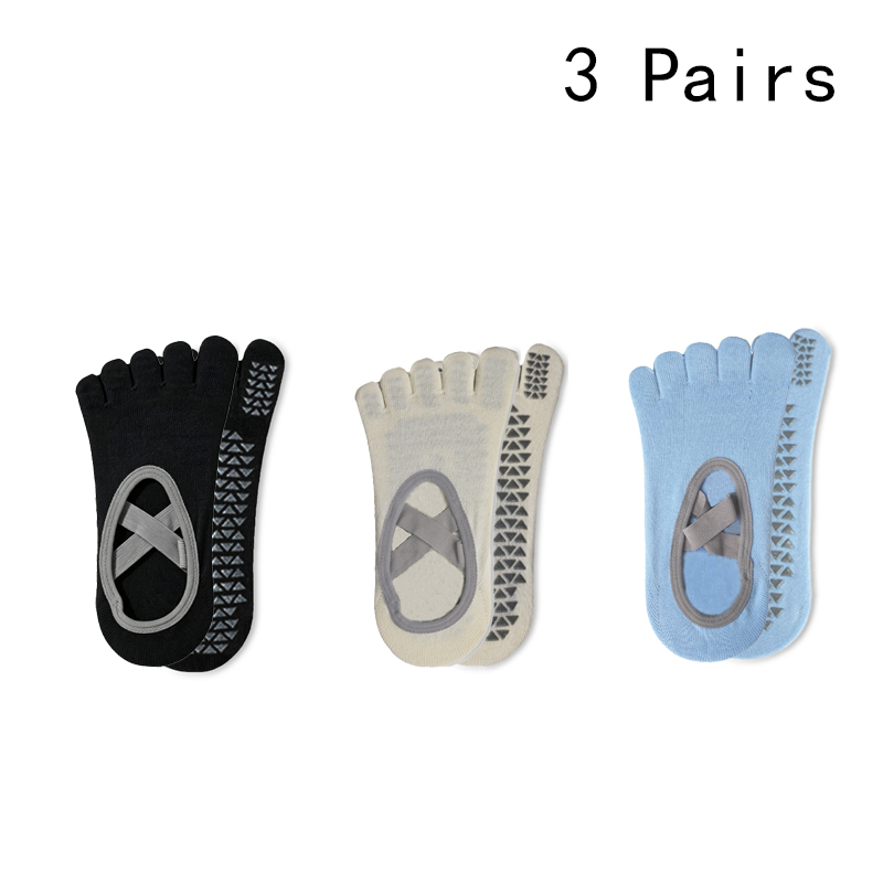 3 쌍 얇은 여성 요가 양말 다섯 발가락 미끄럼 방지  - Yoga Toe Separator 리뷰 및 가격
