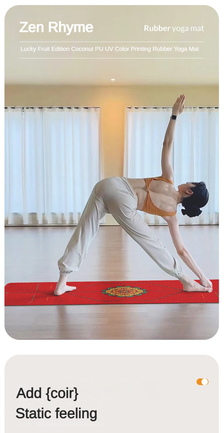 Zen Rhyme 프로스트 Pu 천연 고무 요가 매트, - Zen Yoga Fitness 리뷰 및 가격