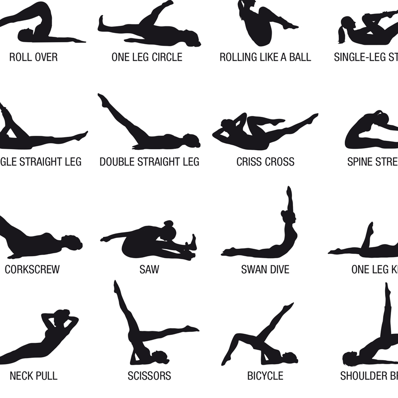프레임리스 필라테스 운동 차트 포스터 캔버스 프린트,  - Yoga Fitness Workout 리뷰 및 가격
